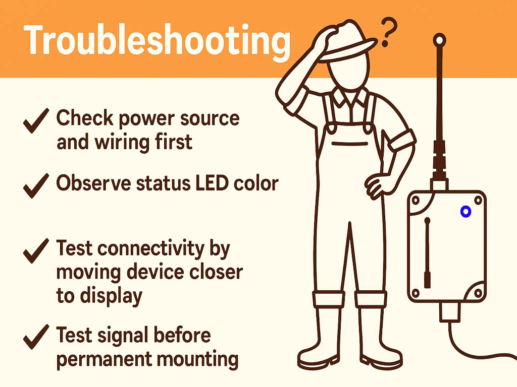 Troubleshooting visual